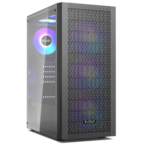 Корпус PC Cooler MA100 MESH BK черный [Mid-Tower, Micro-ATX, Mini-ITX, Standard-ATX, USB 3.0 Type-A, 2xUSB Type-A 2.0, RGB 1 x 120 мм]