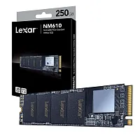 250 ГБ SSD M.2 накопитель LEXAR NM610 250GB SSD, M.2   [2280, PCIe Gen3x4, up to 2100 MB/s read and 1600 MB/s]