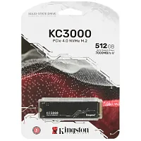 512 ГБ SSD M.2 накопитель Kingston KC3000 [PCI-E 4.0 x4, чтение - 7000 Мбайт/сек, запись - 3900 Мбайт/сек, 3 бит TLC, NVM Express]