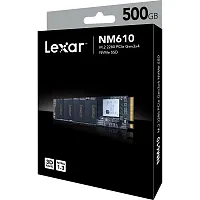500 ГБ SSD M.2 накопитель Lexar NM610  [PCI-E 3.x x4, чтение - 2100 Мбайт/сек, запись - 1600 Мбайт/сек, 3 бит TLC, NVM Express]