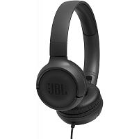 Проводная гарнитура JBL T500 Black черный [2.0, охватывающие, 20 Гц - 20000 Гц, 32Ω, проводной, кабель - 1.2 м]