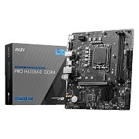 Материнская плата MSI PRO H610M-E DDR4 [LGA 1700, Intel H610, mATX, 2×DDR4 до 64 ГБ, 1×M.2, 1 GbE, 6×USB]