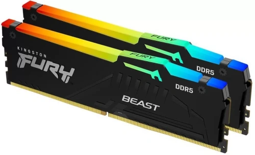 Оперативная память Kingston FURY Beast Black RGB [KF556C40BBAK2-32] 32 ГБ [DDR5, 16 ГБx2 шт, 5600 МГц, 40-40-40]