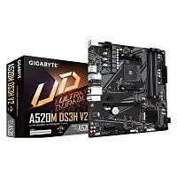 Материнская плата GIGABYTE A520M DS3H V2 [AM4, AMD A520, mATX, 4×DDR4 до 128 ГБ, 1×M.2, 1 GbE, 6×USB]