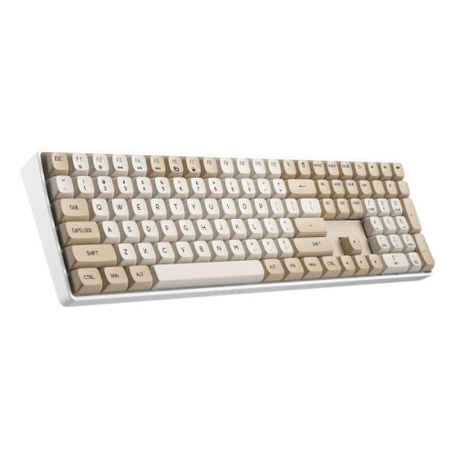 Клавиатура проводная+беспроводная DarkFlash GD108 white-milky [механическая Yellow switch, клавиш - 108, радиоканал, USB, молочный, 1200 mAh]