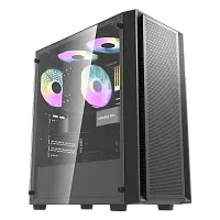 Корпус DarkFlash DK353 черный [Mid-Tower, Standart-ATX, Micro-ATX, Mini-ITX, USB 3.0 Gen1 Type-A, 2xUSB 2.0, 3 x 120 мм]