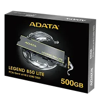 500 ГБ SSD M.2 накопитель ADATA LEGEND 850 LITE [PCI-E 4.0 x4, чтение - 5000 Мбайт/сек, запись - 4200 Мбайт/сек, NVM Express]