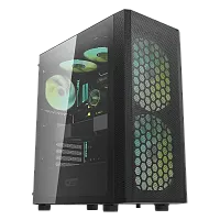 Корпус DarkFlash DK360 черный [Mid-Tower, Standart-ATX, Micro-ATX, Mini-ITX, USB 3.0 Gen1 Type-A, USB 2.0, 2 x 185 мм, 1 x 120 мм]