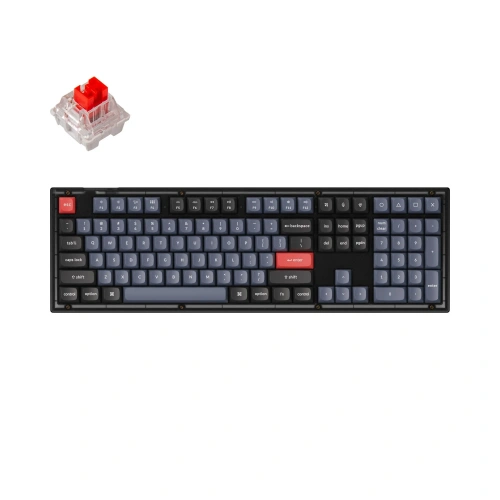 Клавиатура проводная Keychron V6 [V6C1] [механическая Keychron K Pro Red, клавиш - 108, USB, черная]