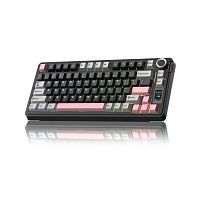 Клавиатура проводная/беспроводная AULA S75 Pro Black-Pink черно-розовый [механическая, клавиш - 80, USB Type-C / 2.4 ГГц / Bluetooth, RGB-подсветка]