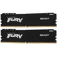 Оперативная память Kingston FURY Beast Black [KF432C16BBK2/16] 16 ГБ [DDR4, 8 ГБx2 шт, 3200 МГц, 16-18-18-36]