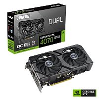 Видеокарта ASUS GeForce RTX 4070 SUPER Dual OC Edition [PCI-E 4.0 12 ГБ GDDR6X, 192 бит, 3 x DisplayPort, HDMI, GPU 1980 МГц]