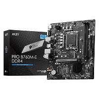 Материнская плата MSI PRO B760M-E DDR4 [LGA 1700, Intel B760, mATX, 2×DDR4 до 64 ГБ, 1×M.2, 1 GbE, 6×USB]