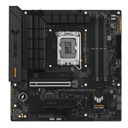 Материнская плата ASUS TUF GAMING B760M-PLUS [LGA 1700, Intel B760, 4xDDR5-5600 МГц, 2xPCI-Ex16, 2xM.2, Micro-ATX]