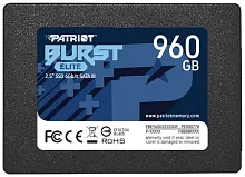 960 ГБ 2.5" SATA накопитель Patriot Burst Elite [PBE960GS25SSDR] [SATA, чтение - 450 Мбайт/сек, запись - 320 Мбайт/сек, 3D NAND]