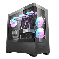 Корпус DarkFlash DS900 Air ATX черный [Mid-Tower, Standart-ATX, Micro-ATX, Mini-ITX, USB 3.0 Gen1 Type-A, 2xUSB 2.0 1 x 120 мм]