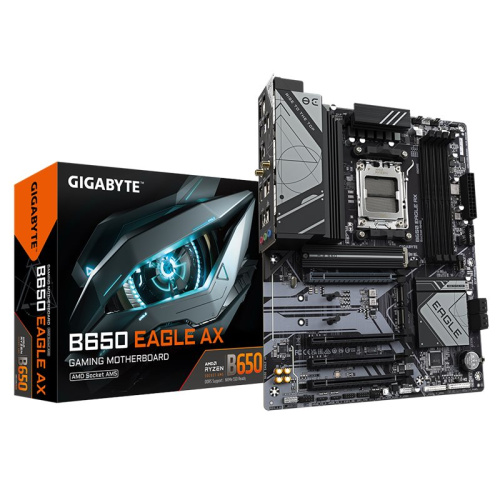 Материнская плата GIGABYTE B650 EAGLE [AM5, AMD B650, 4xDDR5-5200 МГц, 3xPCI-Ex16, 3xM.2, Standard-ATX]