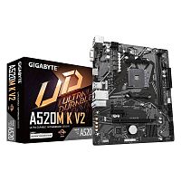 Материнская плата GIGABYTE A520M-K V2 [AM4, AMD A520, mATX, 2×DDR4 до 64 ГБ, 1×M.2, 1 GbE, 6×USB]