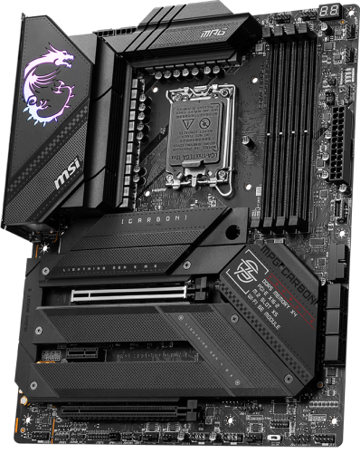 Материнская плата MSI MPG Z790 CARBON WIFI [LGA 1700, Intel Z790, 4xDDR5-5600 МГц, 2xPCI-Ex16, 5xM.2, Standard-ATX]