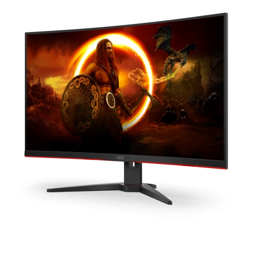 31.5" Монитор AOC CQ32G2E [2560x1440@155 Гц, VA, LED, 3000:1, 250 Кд/м², 178°/178°, DisplayPort 1.2, HDMI 2.0 x2, изогнутый: 1500R, AMD FreeSync Premium]