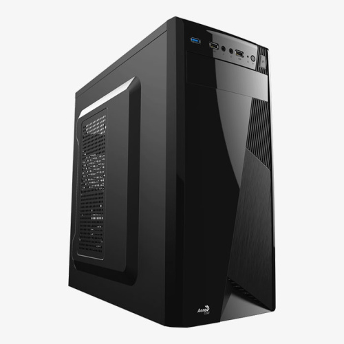 Корпус AeroCool CS-1101 черный [Mid-Tower, Micro-ATX, Mini-ITX, Standard-ATX, USB 2.0 Type-A, USB 3.2 Gen 1 Type-A, 1 x 80 мм]