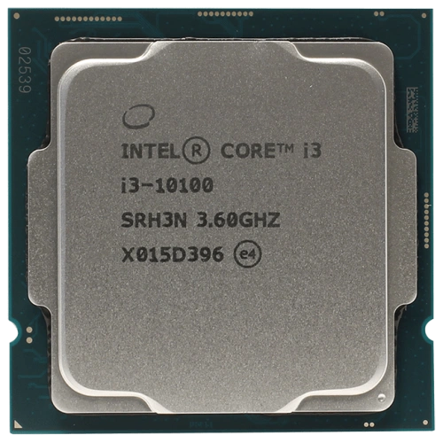 Процессор Intel Core i3-10100 OEM [LGA 1200, 4 x 3.6 ГГц, L2 - 1 МБ, L3 - 6 МБ, 2 х DDR4-2666 МГц, Intel UHD Graphics 630, TDP 65 Вт]