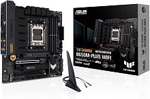 Материнская плата ASUS TUF GAMING B650M-PLUS WIFI [AM5, AMD B650, 4xDDR5-5200 МГц, 2xPCI-Ex16, 2xM.2, Micro-ATX]