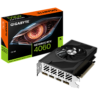 Видеокарта GIGABYTE GeForce RTX 4060 D6 [GV-N4060D6-8GD] [PCI-E 4.0 8 ГБ GDDR6, 128 бит, DisplayPort x2, HDMI x2, GPU 1830 МГц]