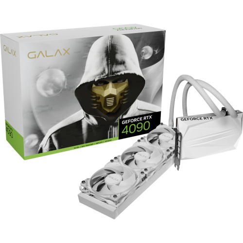 ВидеокартаGALAX GeForce RTX 4090 Hydro White [PCI-E 4.0 24 ГБ GDDR6X, 384 бит, 3 x DisplayPort, HDMI, GPU 2235 МГц]