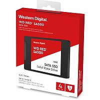 4 ТБ 2.5" SATA накопитель WD Red SA500 [SATA, 3D NAND 3 бит TLC, 560 Мбайт/сек, запись - 560 Мбайт/сек]