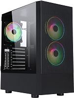 Корпус SAMA 3307 черный [Mid-Tower, Micro-ATX, Mini-ITX, Standard-ATX, 3xUSB 2.0 Type-A, 3 x 120 мм]