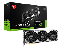 Видеокарта MSI GeForce RTX 4070 VENTUS 3X E OC [GeForce RTX 4070 VENTUS 3X E 12G OC] [PCIe 4.0 12 ГБ GDDR6X, 192 бит, 3 x DisplayPort, HDMI, GPU 1920 МГц]