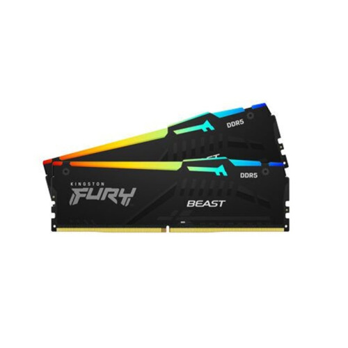 Оперативная память Kingston FURY Beast Black RGB 64 ГБ [KF560C40BBAK2-64] [DDR5, 32 ГБx2 шт, 6000 МГц, 40-40-40]