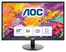 21.5" Монитор AOC E2270SWHN черный [1920x1080@60 Гц, TN, LED, 700:1, 200 Кд/м², 90°/65°, HDMI, VGA, 5 мс (GtG)]