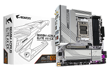 Материнская плата GIGABYTE B650M AORUS ELITE AX ICE [AM5, AMD B650, 4xDDR5-5200 МГц, 2xPCI-Ex16, 2xM.2, Micro-ATX]