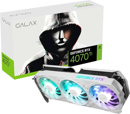 Видеокарта GALAX GeForce RTX 4070Ti EX GAMER WHITE 12GB GDDR6X 192bit 2685Mhz/21000Mhz RGB TRIPPLE Fan HDMI 3xDisplayPort [47IOM7MD8KWE]