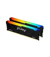 Оперативная память Kingston FURY Beast Black RGB [KF436C18BB2AK2/64] 64 ГБ [DDR4, 32 ГБx2 шт, 3600 МГц, 18-22-22]