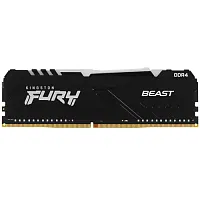 Оперативная память Kingston FURY Beast Black RGB [KF432C16BBA/8] 8 ГБ [DDR4, 8 ГБx1 шт, 3200 МГц, 16-18-18]