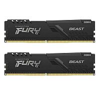 Оперативная память Kingston FURY Beast Black [KF436C18BBK2/32] 32 ГБ [DDR4, 16 ГБx2 шт, 3600 МГц, 18-22-22]