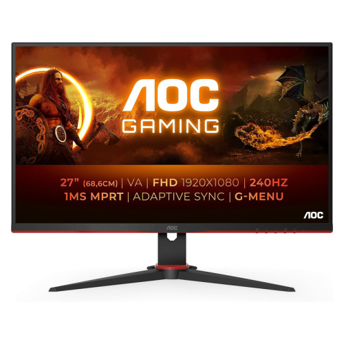 27" Монитор AOC 27G2SPU/BK черный [1920x1080@165 Гц, IPS, LED, 1000:1, 250 Кд/м², 178°/178°, DisplayPort 1.2, HDMI 1.4 x2, VGA, USB х4 шт, AMD FreeSync Premium, NVIDIA G-SYNC Compatible]