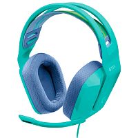 Проводные наушники Logitech G335 бирюзовый [2.0, поддержка Nintendo Switch, PS5, Xbox Series X|S, охватывающие, 20 Гц - 20000 Гц, 36Ω, проводной, кабель - 2 м]