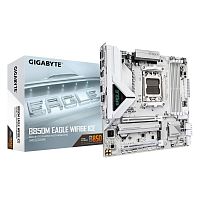 Материнская плата GIGABYTE B850M EAGLE WF6E ICE [AM5, AMD B850, mATX, 4×DDR5 до 256 ГБ, 2×M.2, 2.5 GbE, Wi-Fi 6E, 8×USB в т.ч. Type-C]