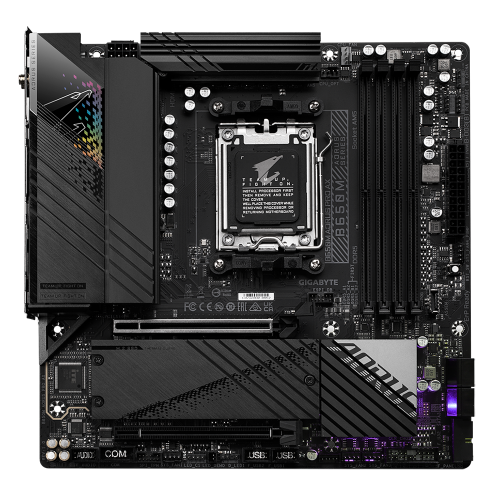 Материнская плата GIGABYTE B650M AORUS PRO AX [AM5, AMD B650, 4xDDR5-5200 МГц, 2xPCI-Ex16, 2xM.2, Micro-ATX]