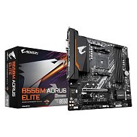 Материнская плата GIGABYTE B550M AORUS ELITE [AM4, AMD B550, mATX, 4×DDR4 до 128 ГБ, 2×M.2, 1 GbE, 8×USB]
