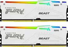 Оперативная память Kingston Fury Beast AMD RGB White [KF552C36BWEAK2-32] 32 ГБ [DDR5, 16 ГБx2 шт, 5200 МГц, 36-40-40]