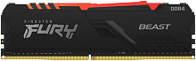 Оперативная память Kingston FURY Beast Black RGB [KF432C16BBA/32] 32 ГБ [DDR4, 32 ГБx1 шт, 3200 МГц, 16-20-20]
