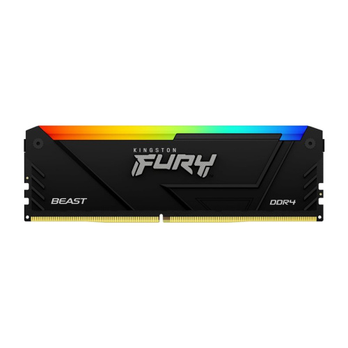 Оперативная память Kingston FURY Beast Black RGB [KF432C16BB12A/16] 16 ГБ [DDR4, 16 ГБx1 шт, 3200 МГц, 16-18-18]