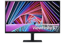 27" Монитор Samsung ViewFinity S7 LS27A700NWIXCI черный [3840x2160@60 Гц, IPS, LED, 1000:1, 300 Кд/м², 178°/178°, DisplayPort 1.2, HDMI 2.0 ]