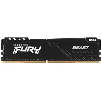 Оперативная память Kingston FURY Beast Black [KF436C17BB/8] 8 ГБ [DDR4, 8 ГБx1 шт, 3600 МГц, 17-21-21]