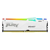 Оперативная память Kingston Fury Beast AMD RGB White [KF552C36BWEA-16] 16 ГБ [DDR5, 16 ГБx1 шт, 5200 МГц, 36-40-40]